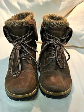 Cliffs by White Mountain Penfield Brown Lace Up Ankle Boots Women's Size 8M